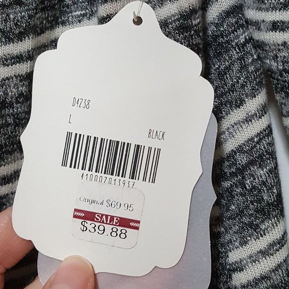 NWT Altar'd State Gray Stripe Cowl Neck Dress - Picture 4 of 10